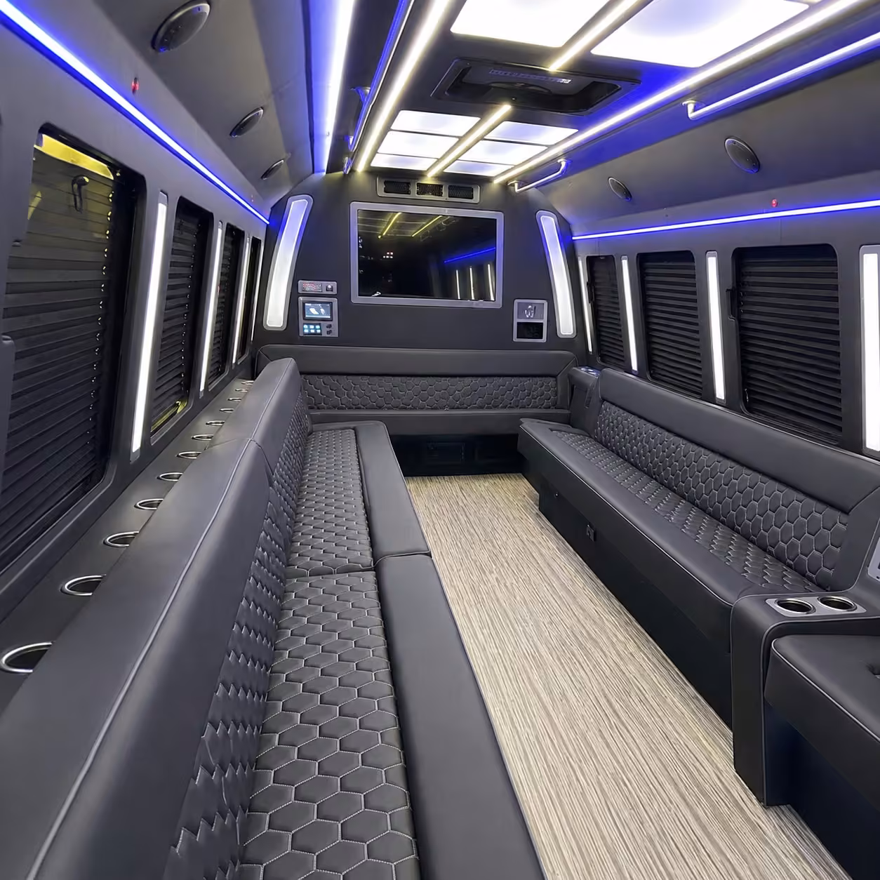 30 passenger party bus interior