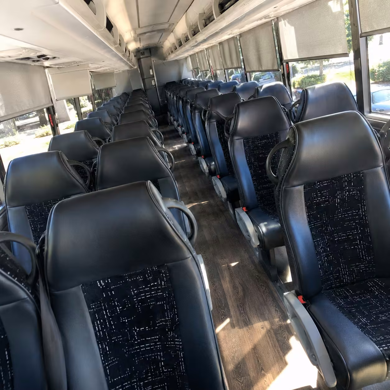 40 56 passenger charter bus inside