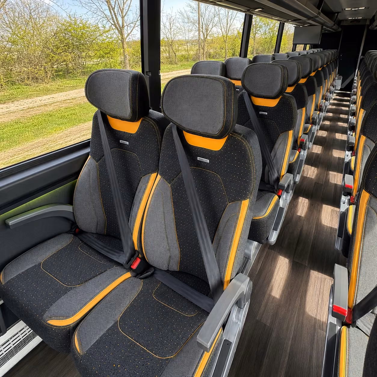 san antonio charter bus interior